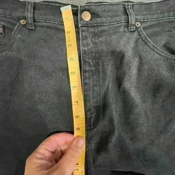 Vintage Bill Blass Black high waisted (high rise) Jean Shorts- Size 14 - Picture 5 of 10